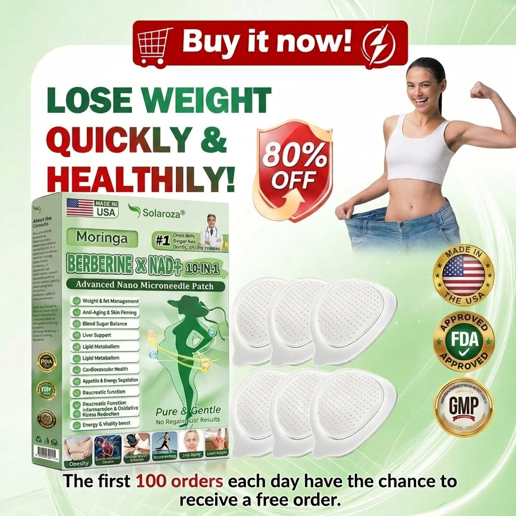 FDA Registered & GMP Certified  | 🧑‍⚕️🩺 Solaroza® Moringa & Berberine 10-IN-1 Advanced NanoMicroneedle Patch |  Backed by Scientific Evidence |10-in-1 Formula | Results in 5 Days