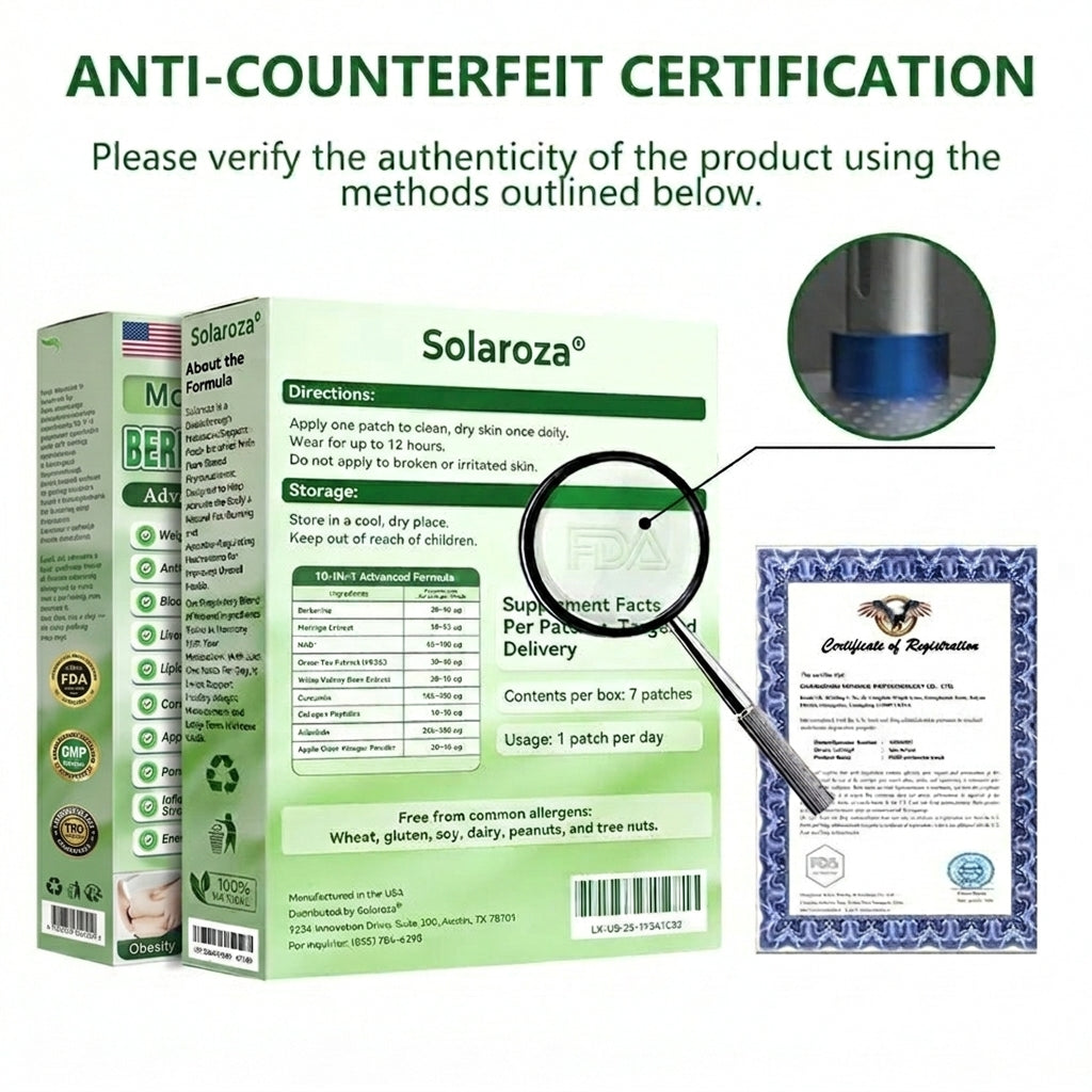 🏆Official Pharmacy Direct | Solaroza® Moringa & Berberine 15-IN-1 Nano Microneedle Patch